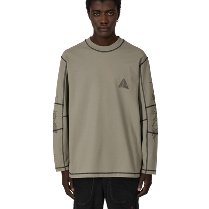 ROA NEOLITH Stitch Organic Long Sleeve Pale Green 着用画像 正面