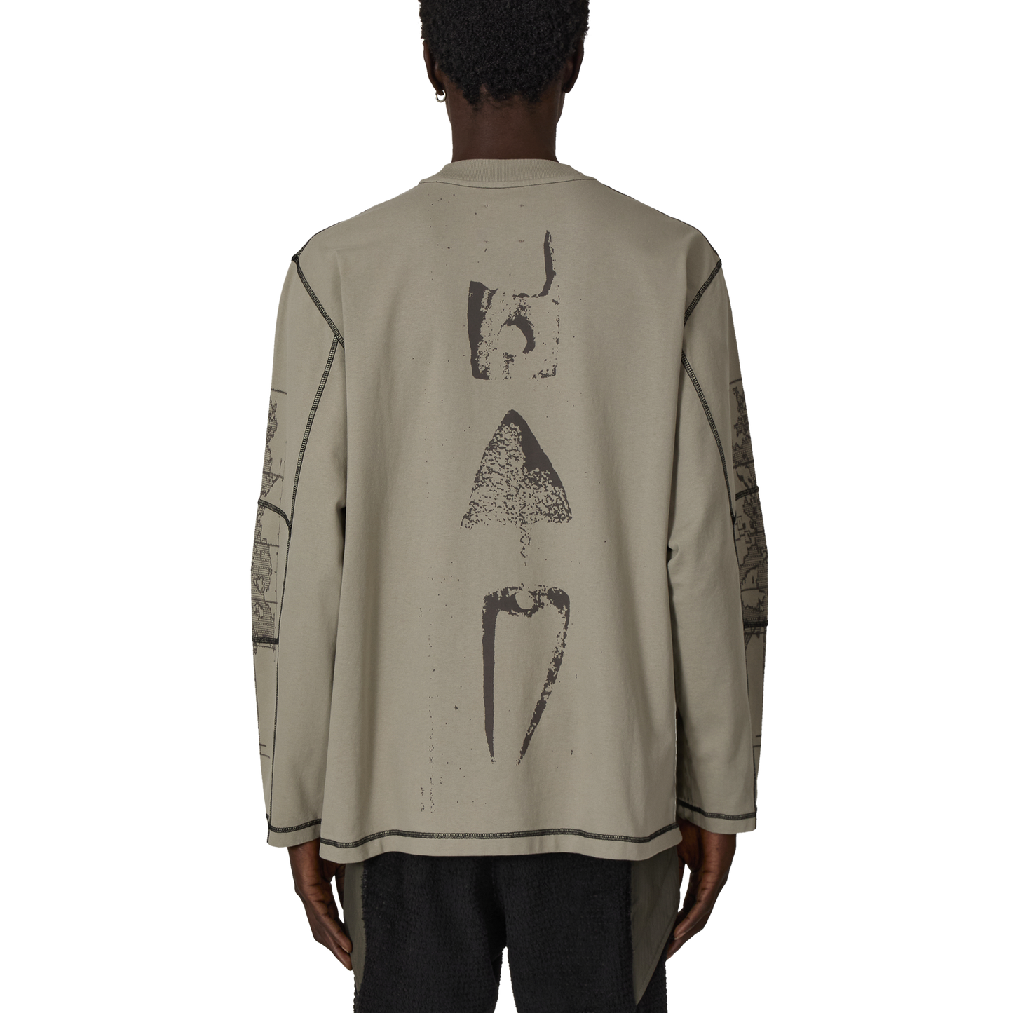 ROA NEOLITH Stitch Organic Long Sleeve Pale Green 着用画像 背面