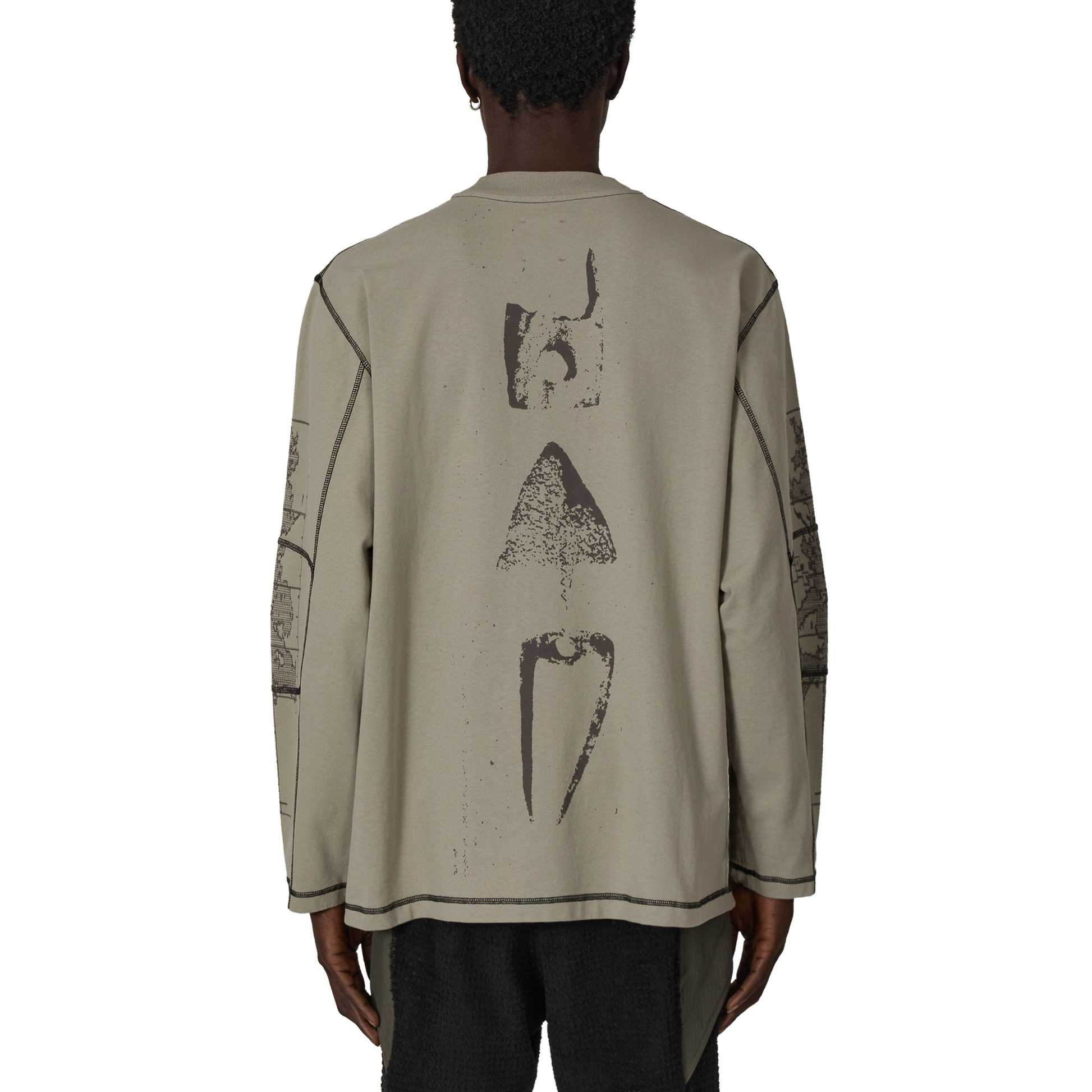 ROA NEOLITH Stitch Organic Long Sleeve Pale Green 着用画像 背面