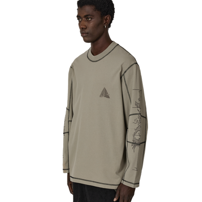 ROA NEOLITH Stitch Organic Long Sleeve Pale Green 着用画像 側面
