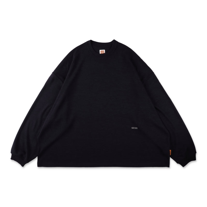 SEE SEE SUPER BIG LS KNIT TEE【NAVY】 – STUDY SHOWROOM STORE