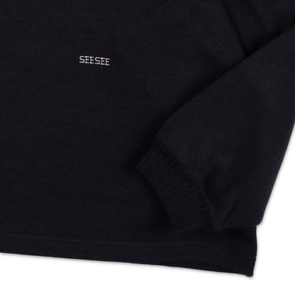 SEE SEE SUPER BIG LS KNIT TEE【NAVY】