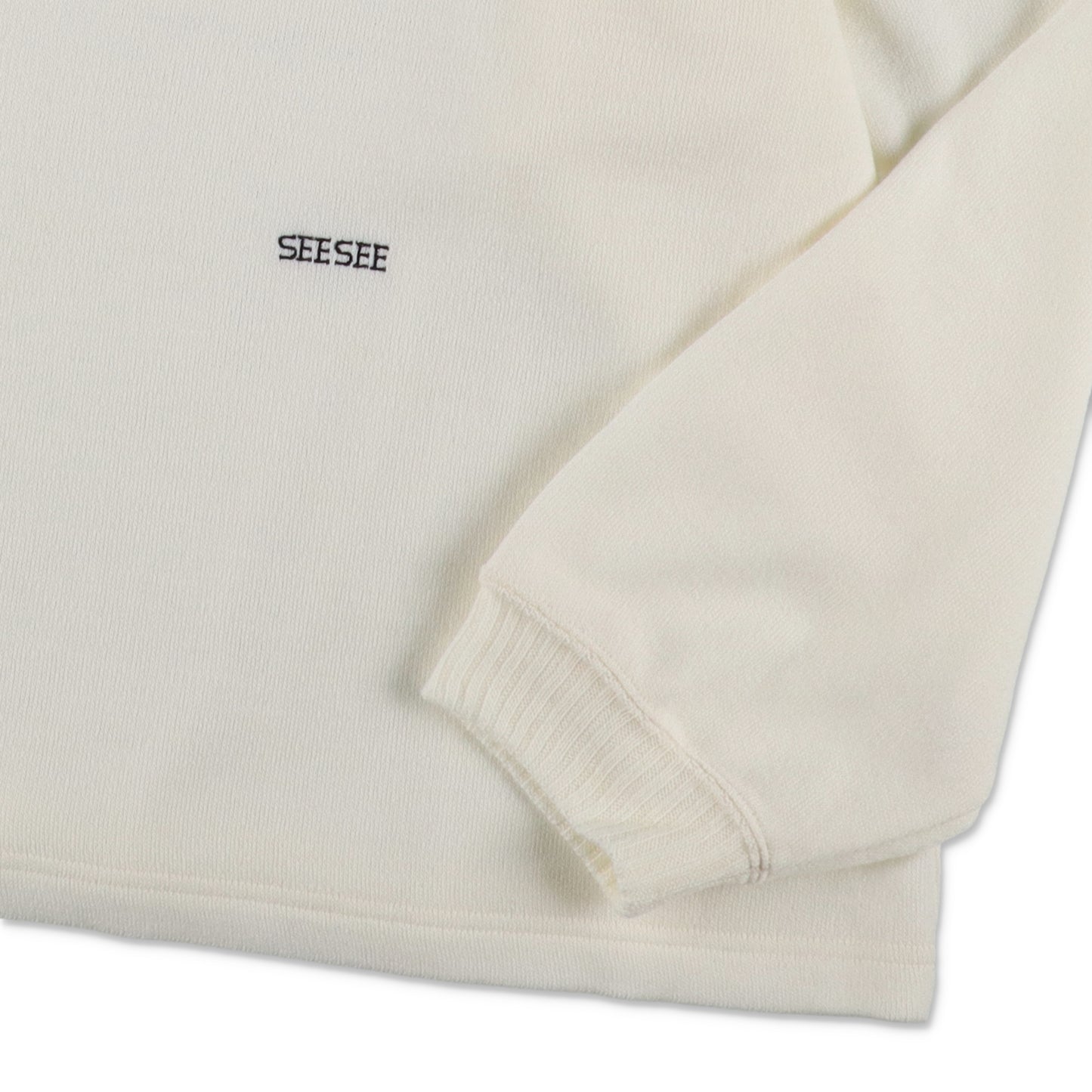 SEE SEE SUPER BIG LS KNIT TEE【WHITE】