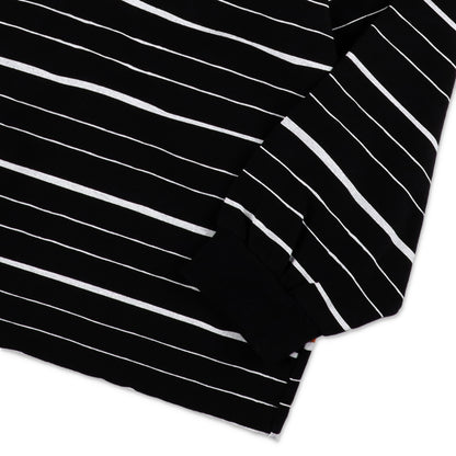 SEE SEE SUPER BIG LS FLAT BOARDER TEE 〈TYPE 3〉【BLACK/WHITE】