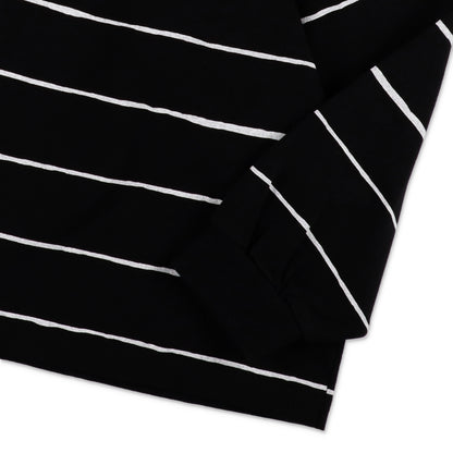 SEE SEE SUPER BIG LS FLAT BOARDER TEE 〈TYPE 2〉【BLACK/WHITE】