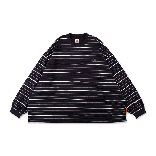 SEE SEE SUPER BIG LS FLAT BOARDER TEE 〈TYPE 3〉【NAVY/WHITE】