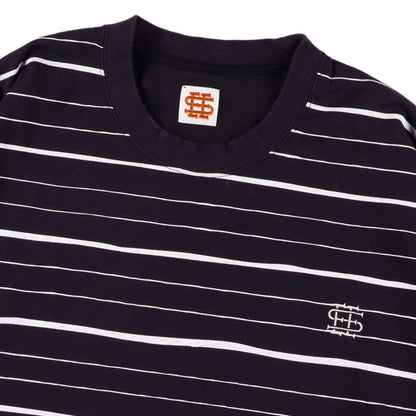 SEE SEE SUPER BIG LS FLAT BOARDER TEE 〈TYPE 3〉【NAVY/WHITE】