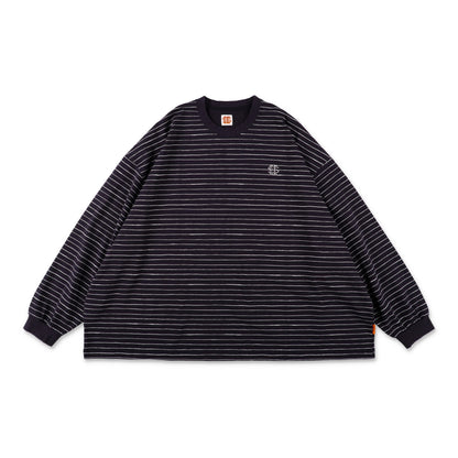 SEE SEE SUPER BIG LS FLAT BOARDER TEE 〈TYPE 1〉【NAVY/WHITE】