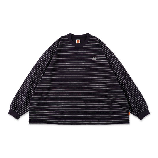SEE SEE SUPER BIG LS FLAT BOARDER TEE 〈TYPE 1〉【NAVY/WHITE】