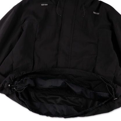 SEE SEE PULL OVER HOODY【BLACK】