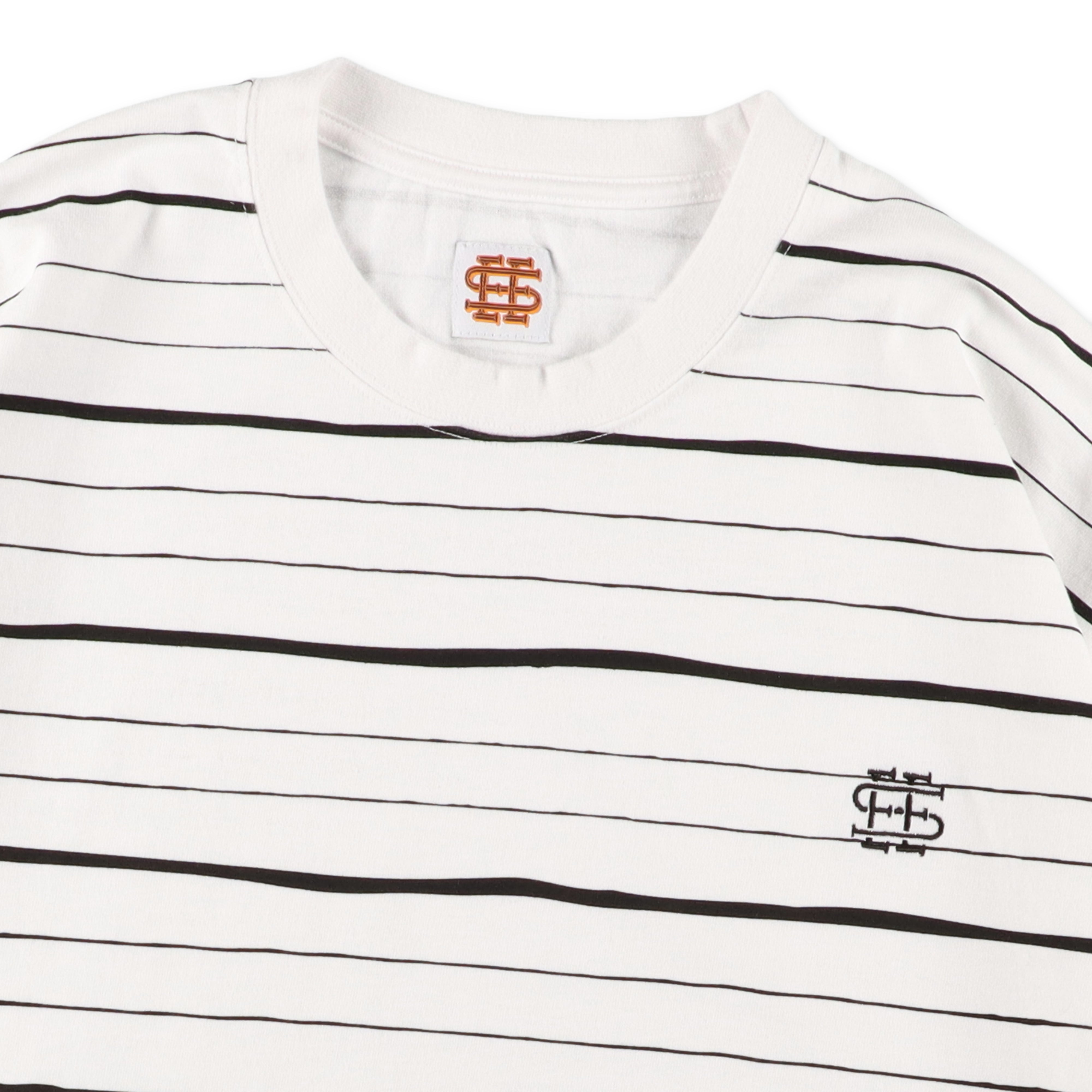 SEE SEE SUPER BIG LS FLAT BOARDER TEE 〈TYPE 3〉【WHITE/BLACK