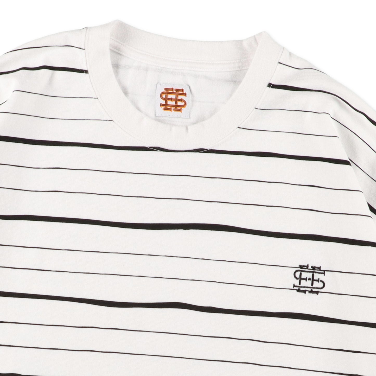 SEE SEE SUPER BIG LS FLAT BOARDER TEE 〈TYPE 3〉【WHITE/BLACK】