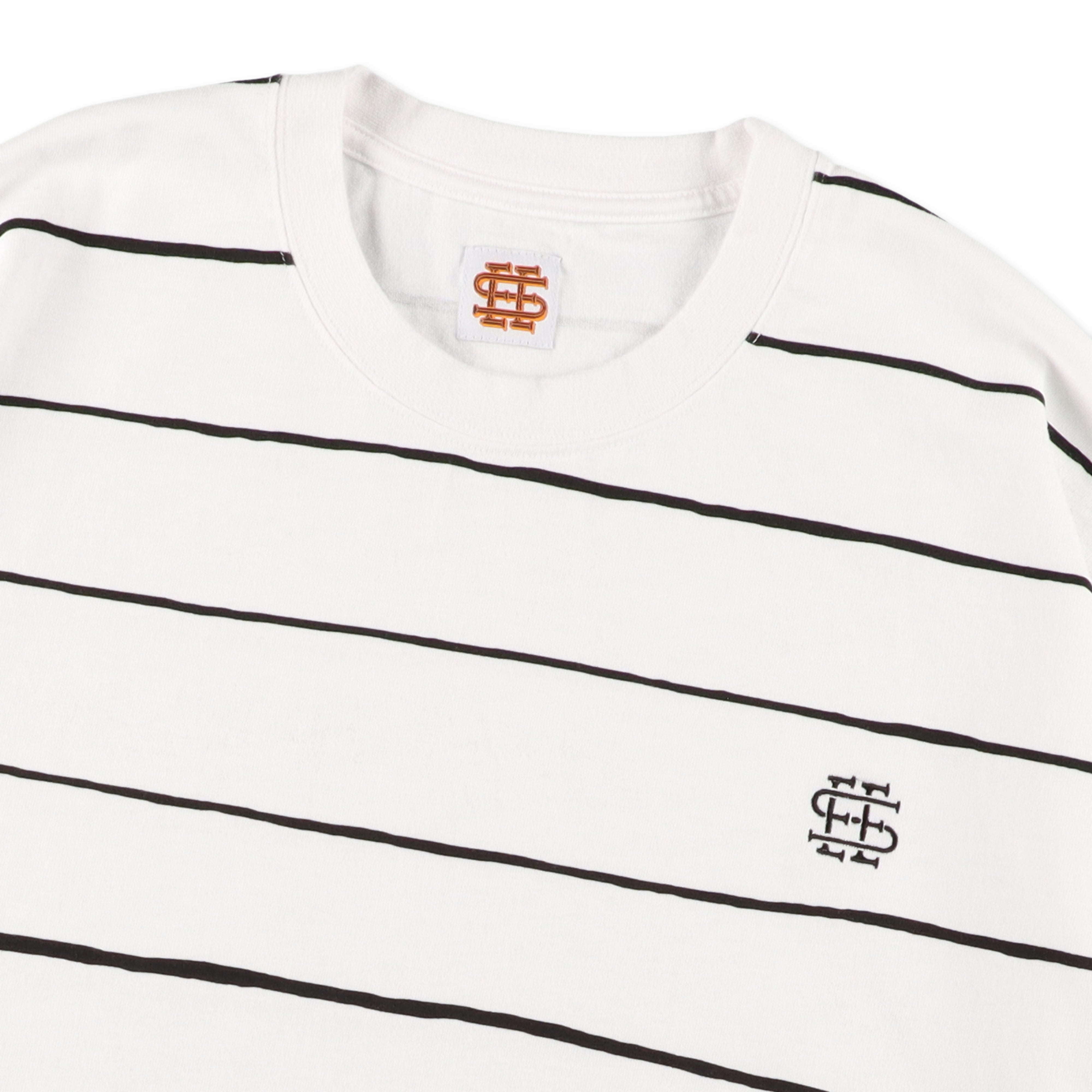 SEE SEE SUPER BIG LS FLAT BOARDER TEE 〈TYPE 2〉【WHITE/BLACK