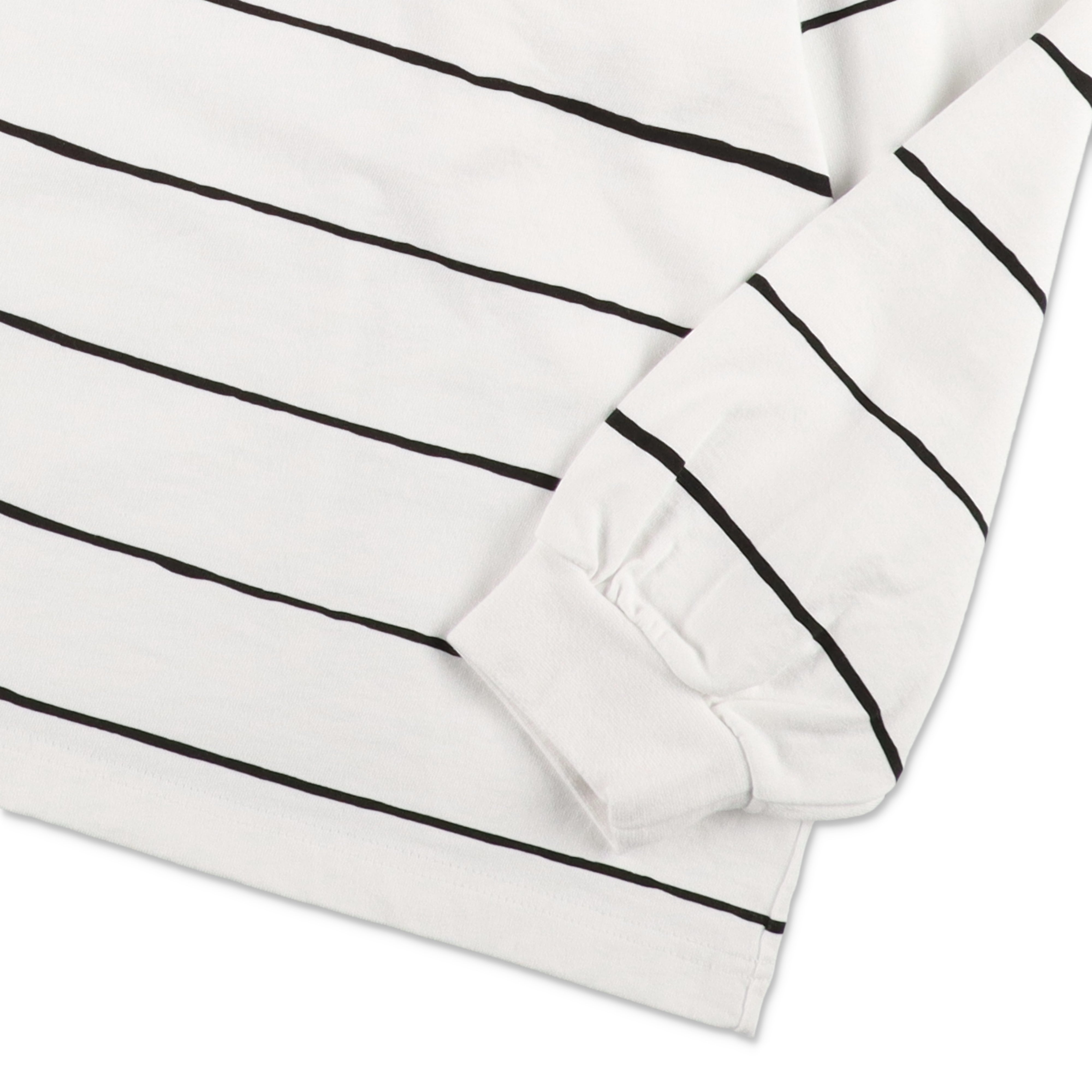 SEE SEE SUPER BIG LS FLAT BOARDER TEE 〈TYPE 2〉【WHITE/BLACK