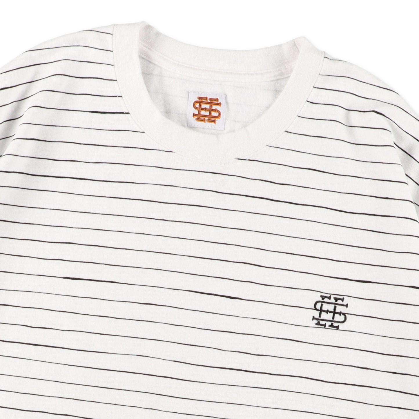 SEE SEE SUPER BIG LS FLAT BOARDER TEE 〈TYPE 1〉【WHITE/BLACK】