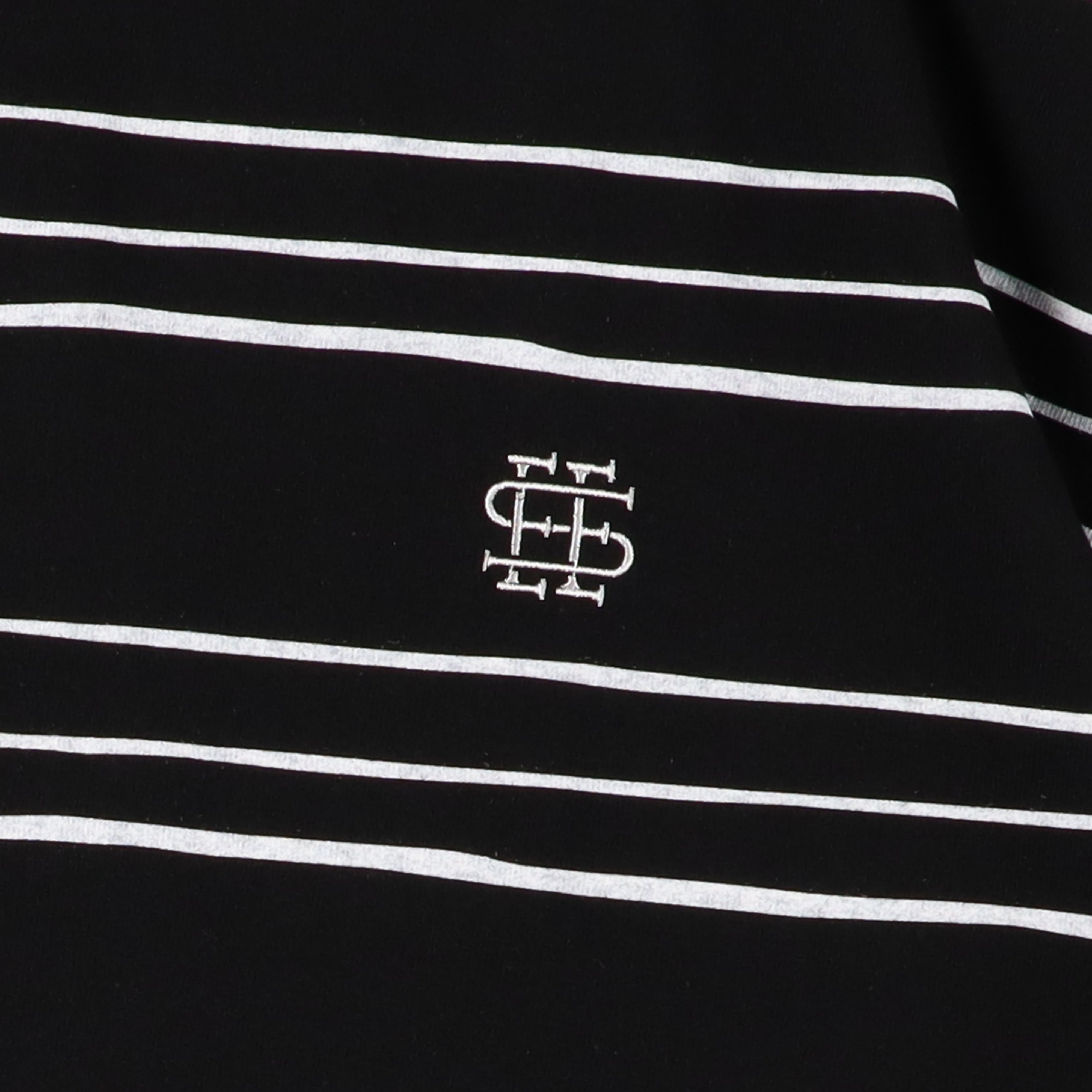 1-1】SEE SEE Super Big Border SS Round Tee【Black】 – STUDY