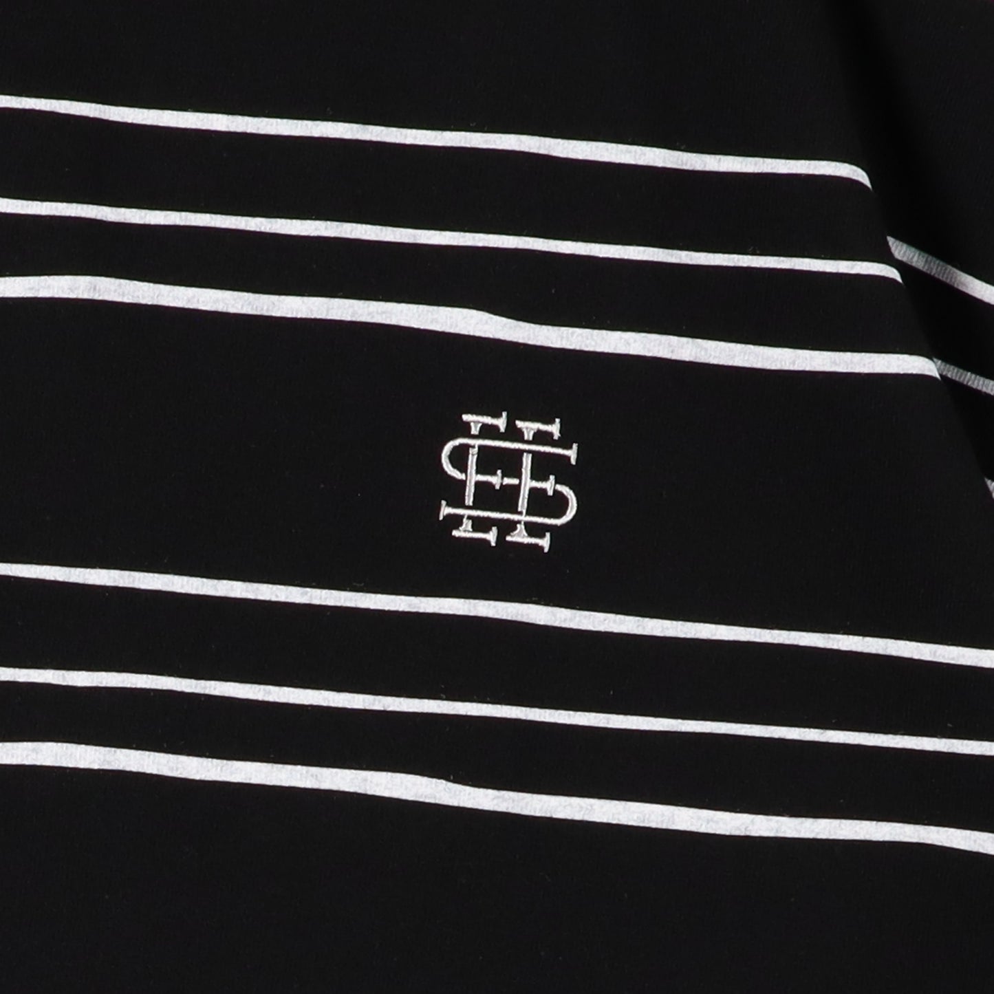 【1-1】SEE SEE Super Big Border SS Round Tee【Black】