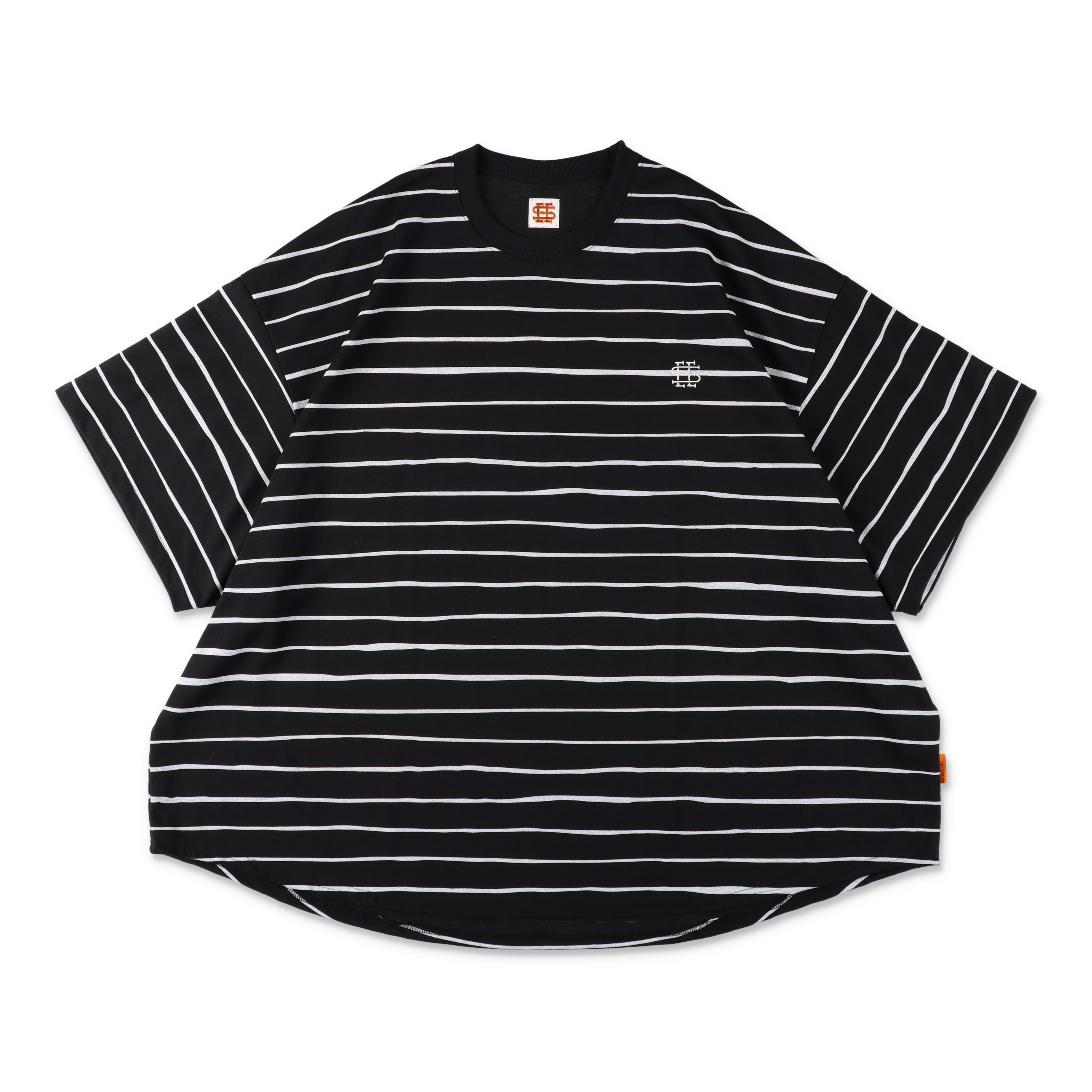 2-1】SEE SEE Super Big Border SS Round Tee【Black】 – STUDY