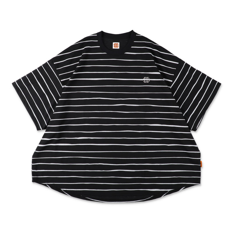 2-1】SEE SEE Super Big Border SS Round Tee【Black】 – STUDY