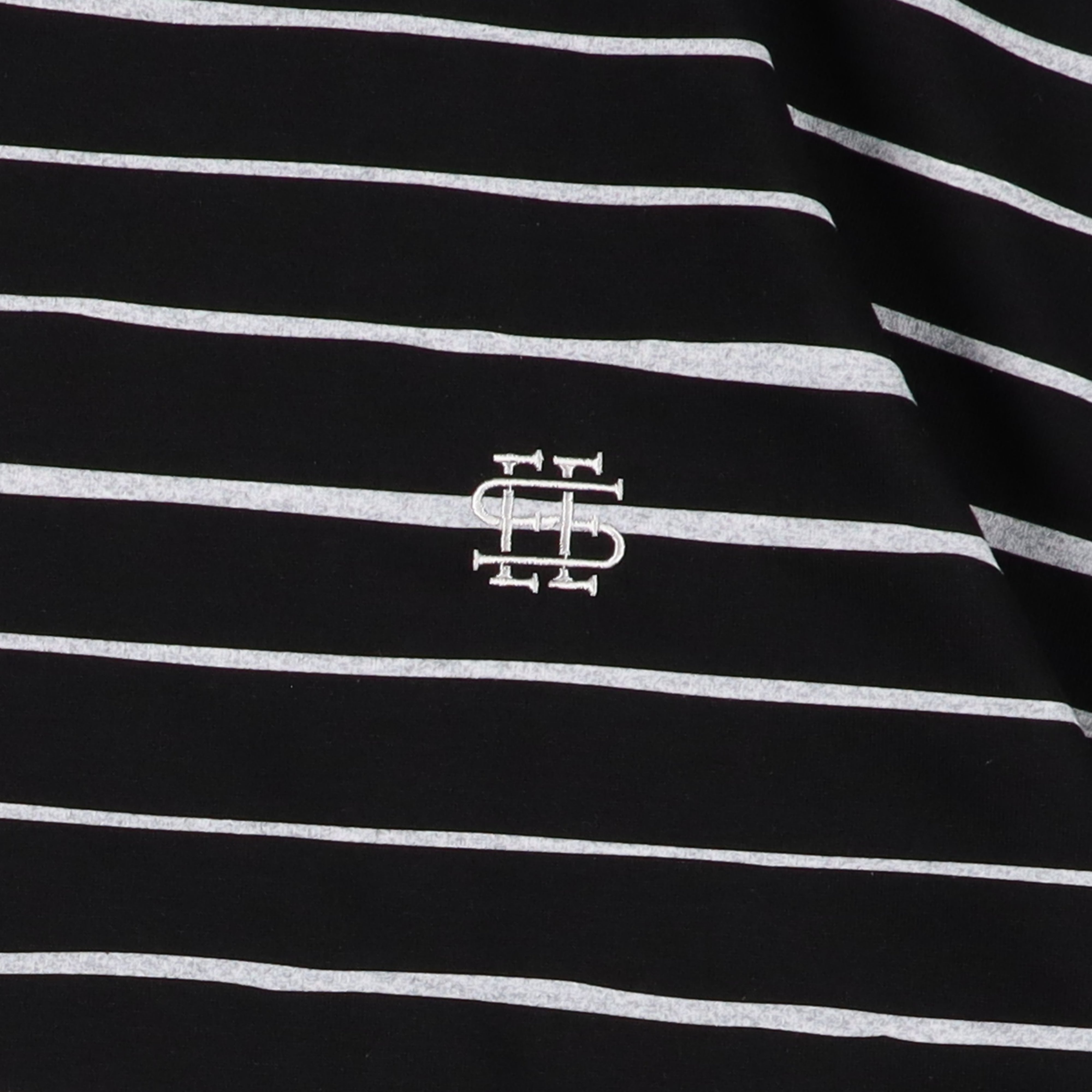 2-1】SEE SEE Super Big Border SS Round Tee【Black】 – STUDY