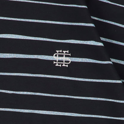 【2-2】SEE SEE Super Big Border SS Round Tee【Navy】