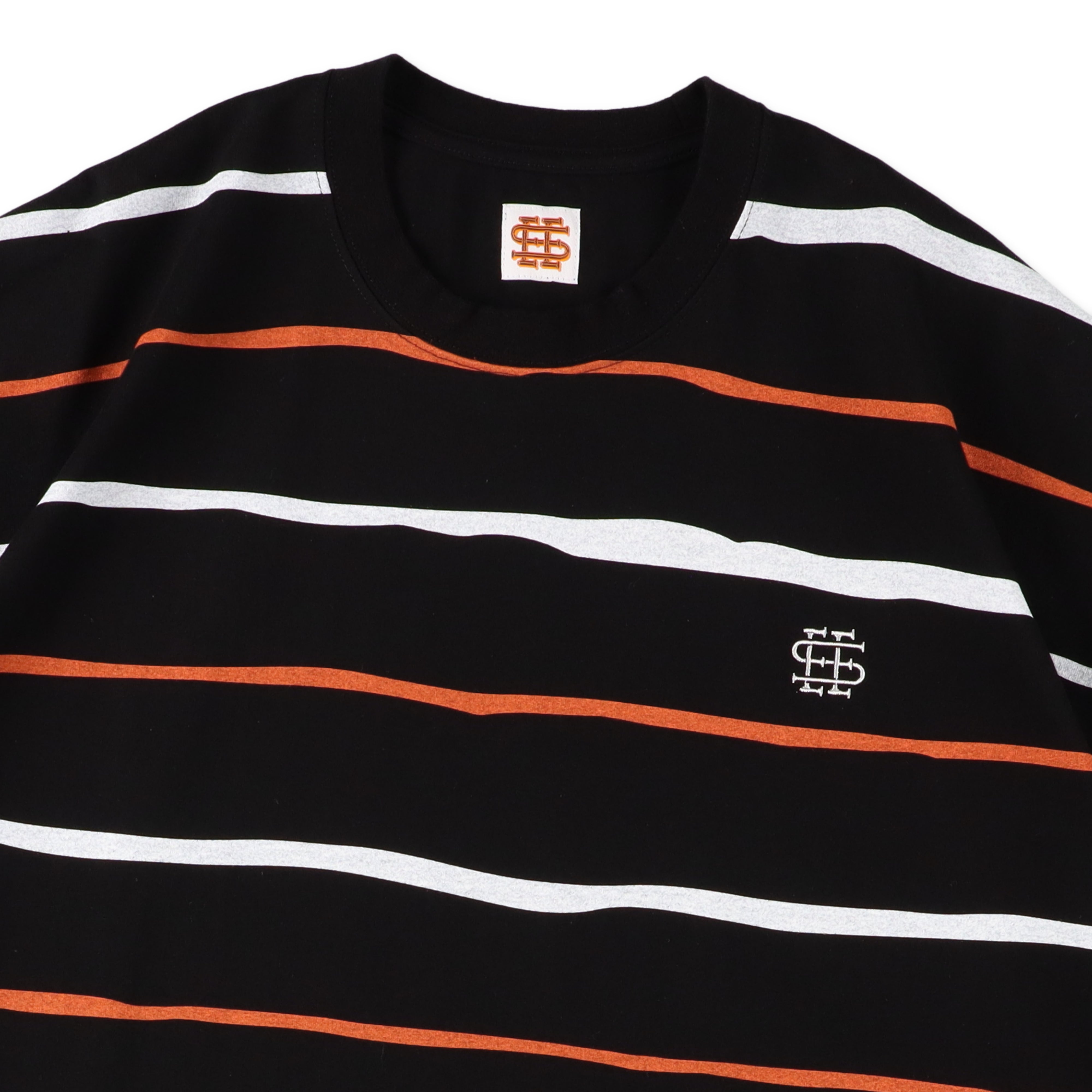 3-1】SEE SEE Super Big Border SS Flat Tee【Black】 – STUDY