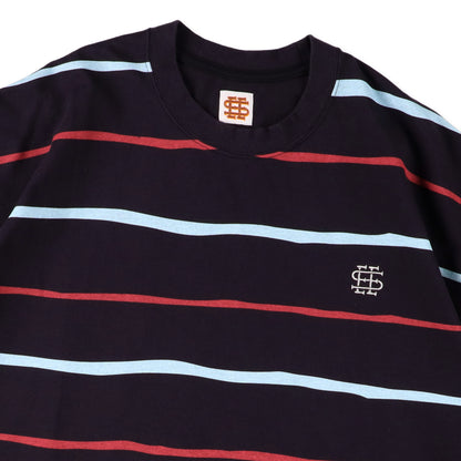 【3-2】SEE SEE Super Big Border SS Flat Tee【Navy】