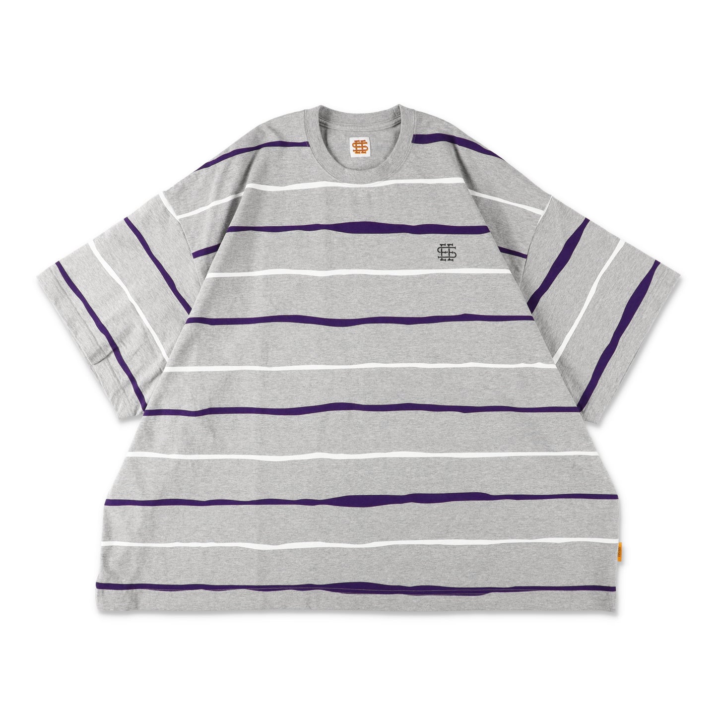 【3-3】SEE SEE Super Big Border SS Flat Tee【Grey】