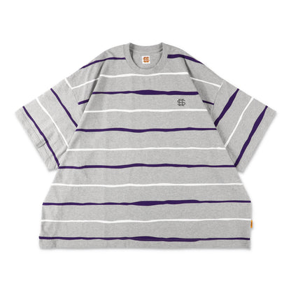 【3-3】SEE SEE Super Big Border SS Flat Tee【Grey】
