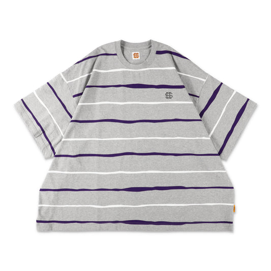 【3-3】SEE SEE Super Big Border SS Flat Tee【Grey】