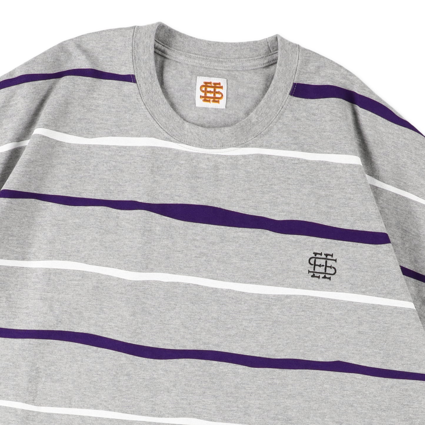 【3-3】SEE SEE Super Big Border SS Flat Tee【Grey】