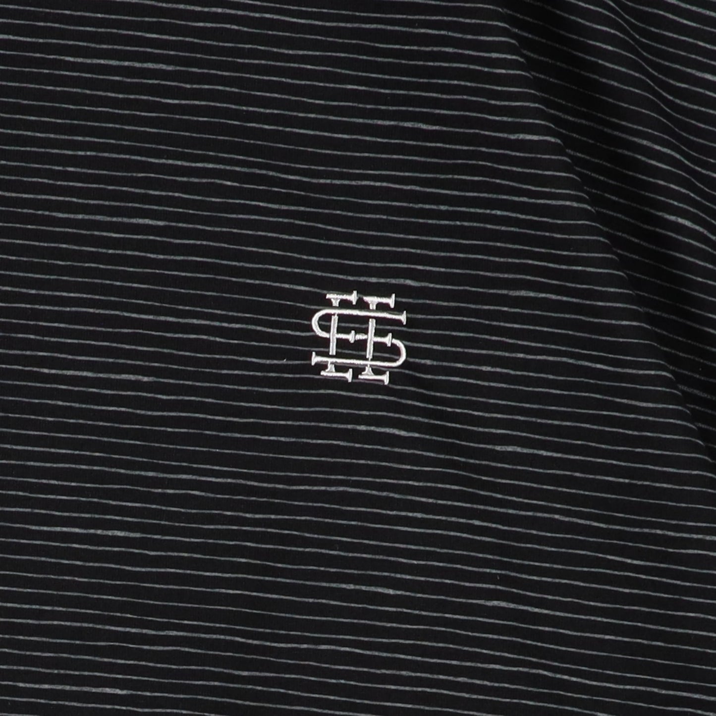 【4-1】SEE SEE Super Big Border SS W/Drawstrings Tee【Black】