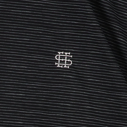 【4-1】SEE SEE Super Big Border SS W/Drawstrings Tee【Black】