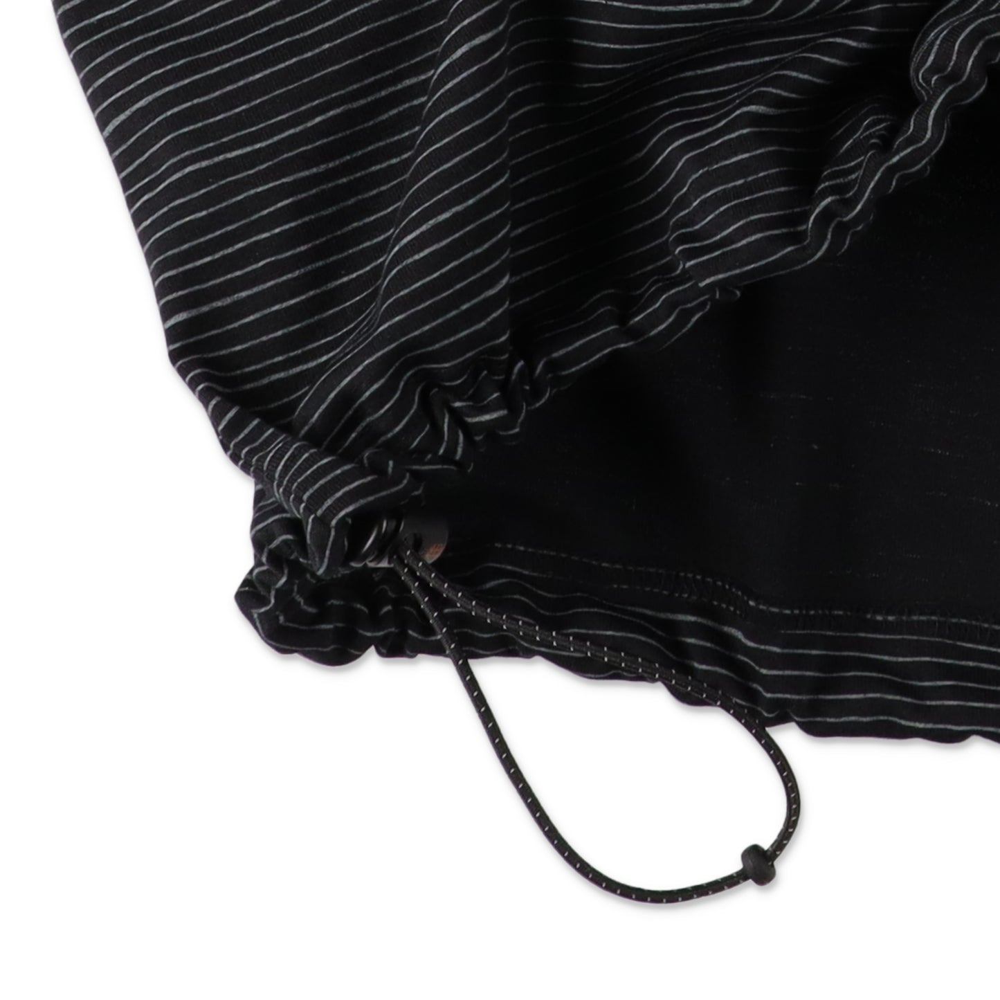 【4-1】SEE SEE Super Big Border SS W/Drawstrings Tee【Black】