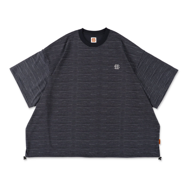 4-2】SEE SEE Super Big Border SS W/Drawstrings Tee【Navy】 – STUDY