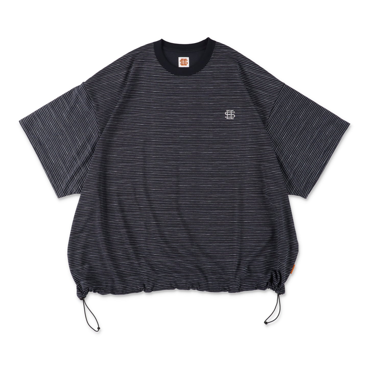 【4-2】SEE SEE Super Big Border SS W/Drawstrings Tee【Navy】