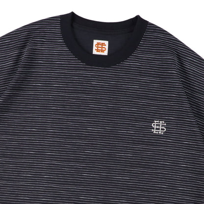 【4-2】SEE SEE Super Big Border SS W/Drawstrings Tee【Navy】