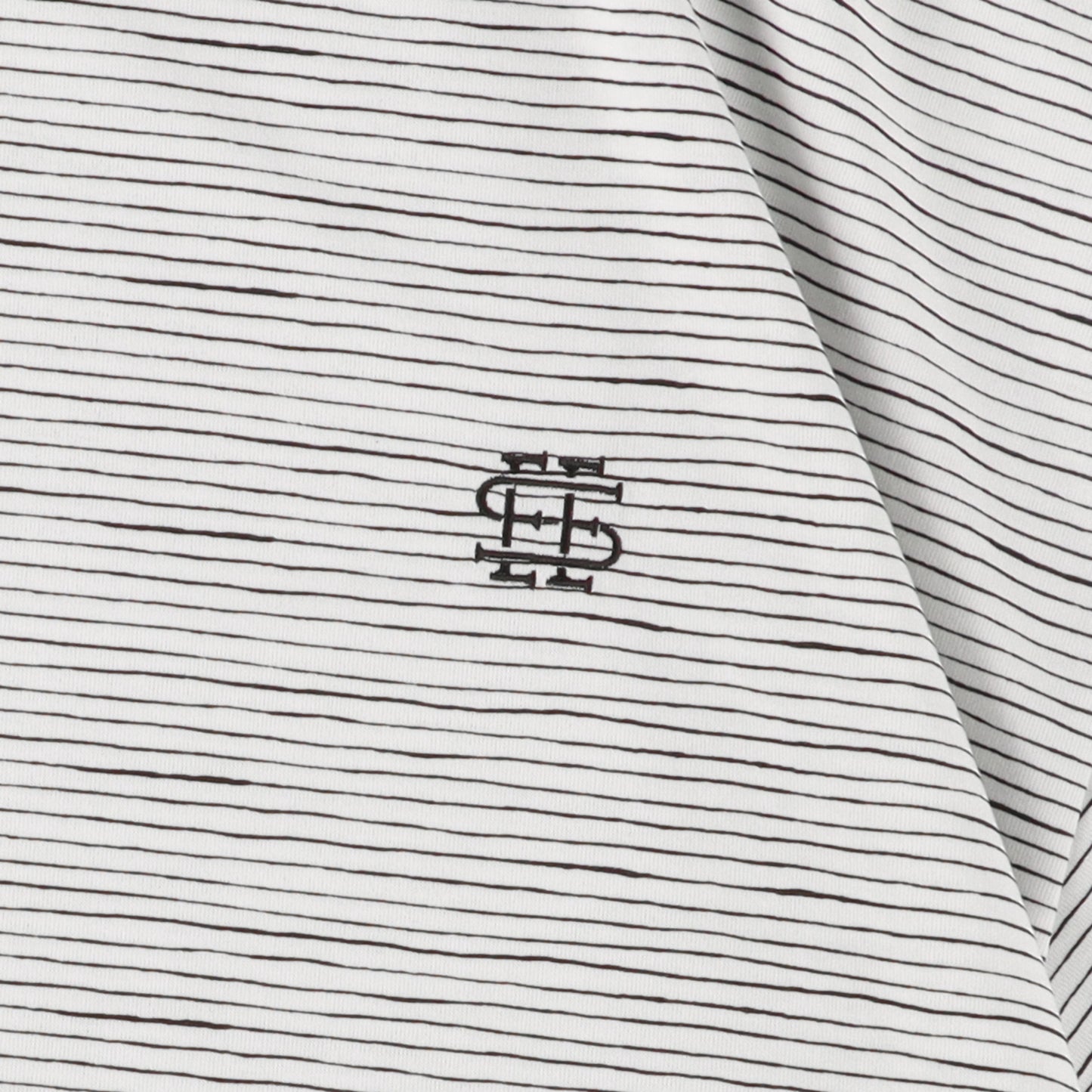 【4-3】SEE SEE Super Big Border SS W/Drawstrings Tee【White】