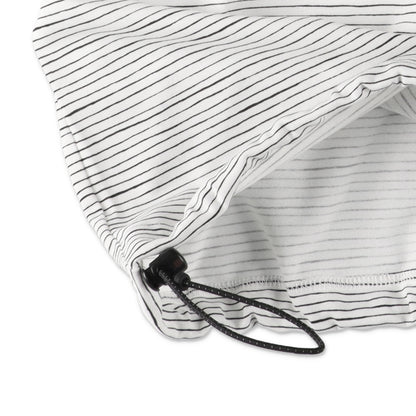 【4-3】SEE SEE Super Big Border SS W/Drawstrings Tee【White】