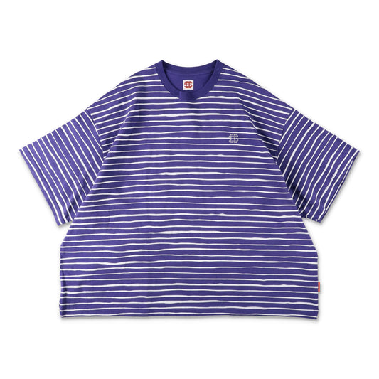【5-1】SEE SEE Super Big Border SS Flat Tee【Purple】