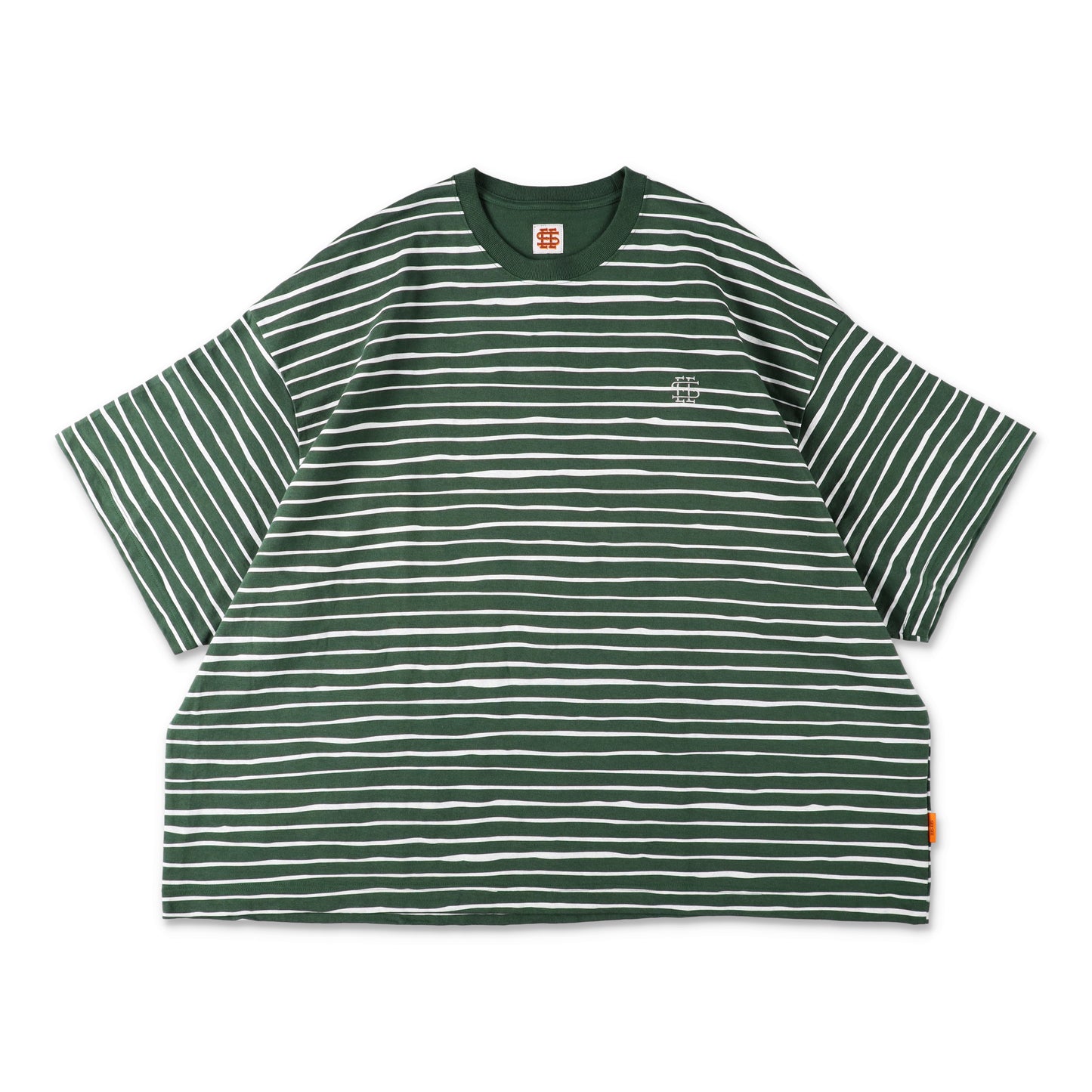 【5-2】SEE SEE Super Big Border SS Flat Tee【Green】