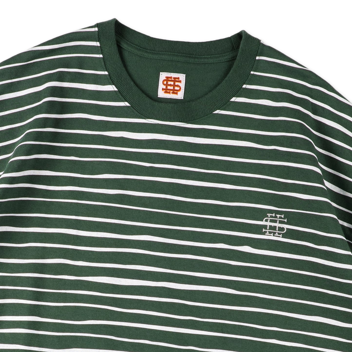 【5-2】SEE SEE Super Big Border SS Flat Tee【Green】