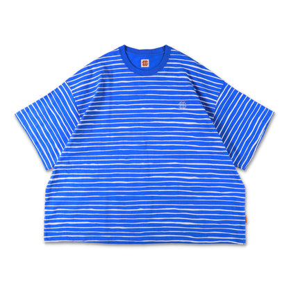 【5-3】SEE SEE Super Big Border SS Flat Tee【Blue】