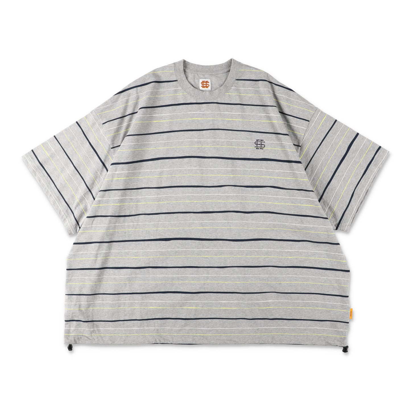 【6-1】SEE SEE Super Big Border SS W/Drawstrings Tee【Grey】