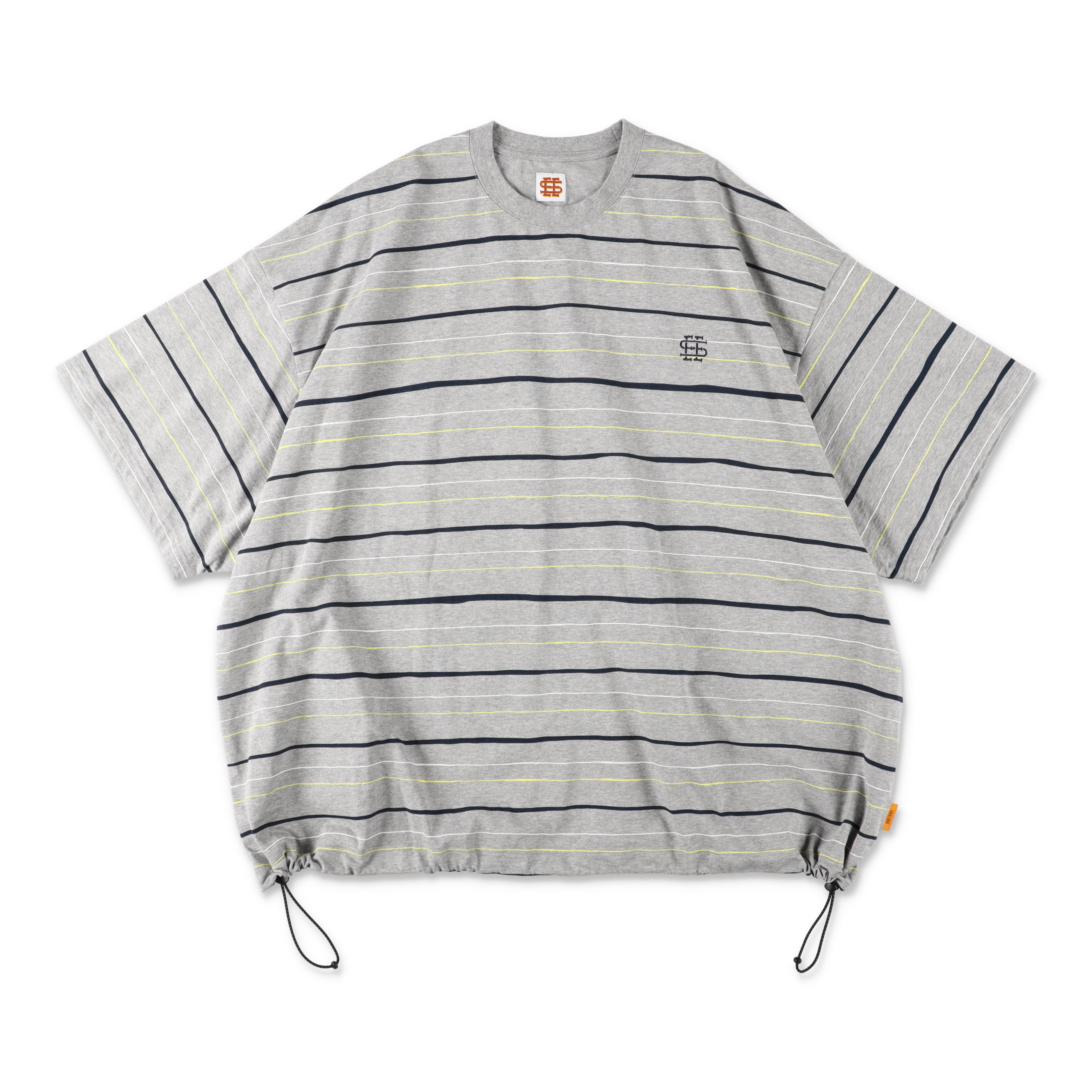 6-1】SEE SEE Super Big Border SS W/Drawstrings Tee【Grey】 – STUDY