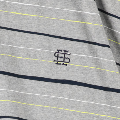 【6-1】SEE SEE Super Big Border SS W/Drawstrings Tee【Grey】
