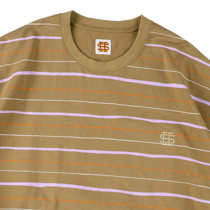 【6-2】SEE SEE Super Big Border SS W/Drawstrings Tee【Moca】