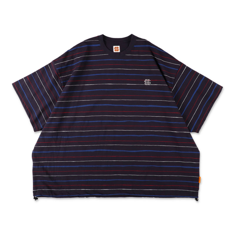 6-3】SEE SEE Super Big Border SS W/Drawstrings Tee【Navy】 – STUDY