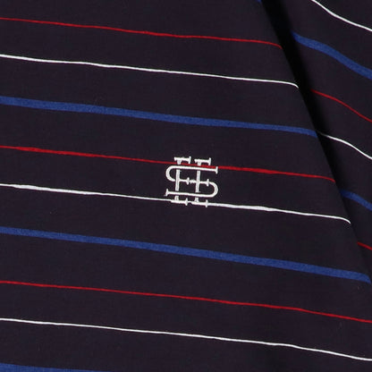 【6-3】SEE SEE Super Big Border SS W/Drawstrings Tee【Navy】