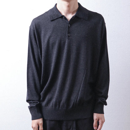 MEIAS Wool Polo PO Charcoal【VIPO-6A02】(N)